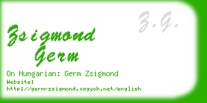 zsigmond germ business card